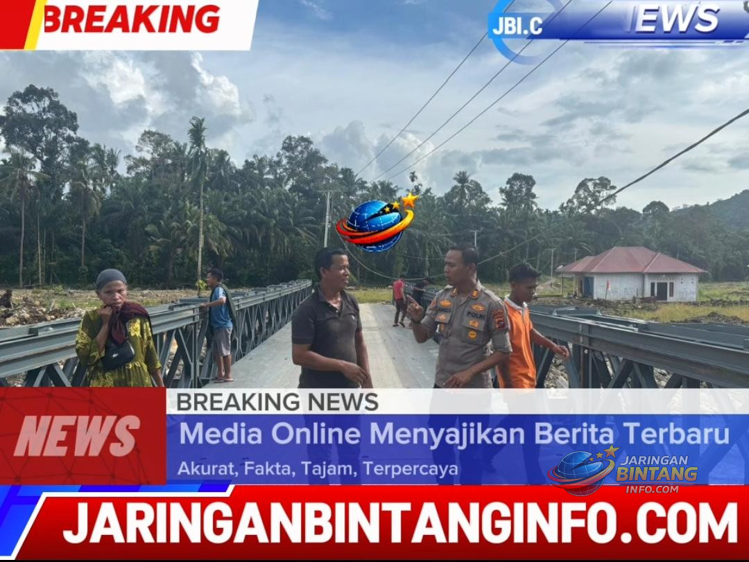 Cepat Tanggap Kapolsek Palembayan Turun kelokasi,Komponen Vital Jembatan Hilang 1001130196